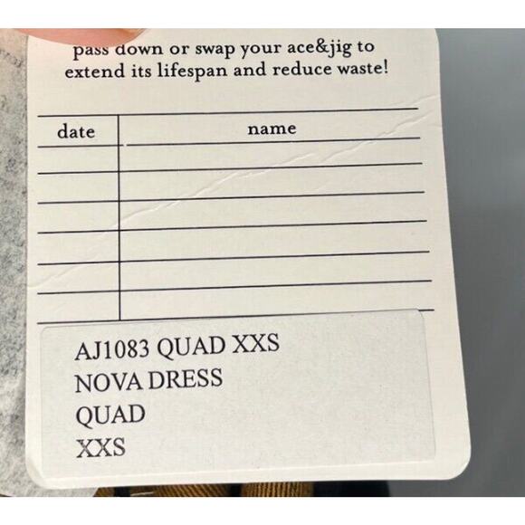 ACE & JIG Sz XXS Nova Dress Quad Black Mustard Gold Tunic Button Shirt Dress NWT - Picture 4 of 10